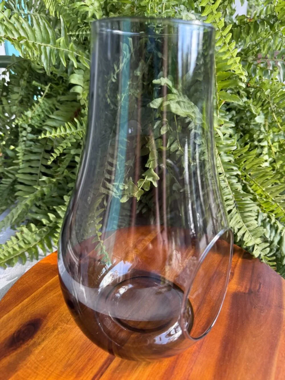 Holmegaard Smoke Glass DWL Lantern – Danish Modern Candle Holder